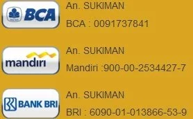 rekening pembayaran rosella florist