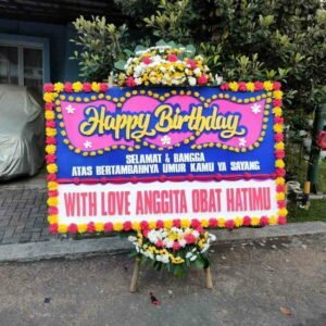papan bunga happy birthday